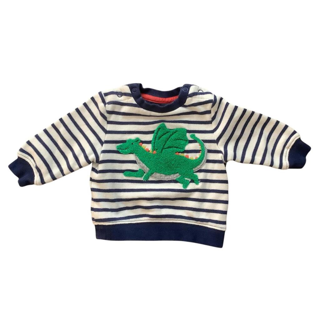 BabyBoden Stripe Dragon Sweatshirt 0-3M B27